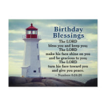 Bendiciones de cumpleaños número 6:24-26 faro