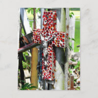 Bendiciones de la Cruz Roja Cristiana en la tarjet