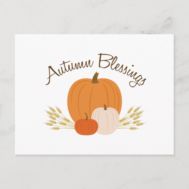Postal Bendiciones de otoño (Anverso)