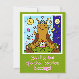 Postal Bendiciones de solsticio de verano por la cáscara 