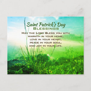 Postal Bendiciones del Día de San Patricio, oración irlan