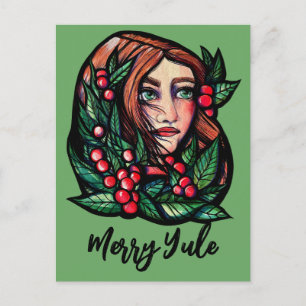 Postal Bendiciones navideñas de Merry Yule Pagan