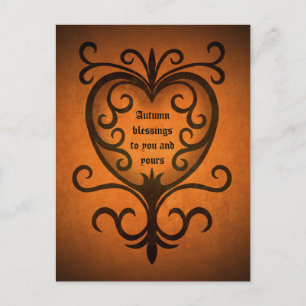 Postal Bendiciones otoñales para usted y el suyo