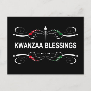 Postal bendiciones sofisticadas de kwanzaa