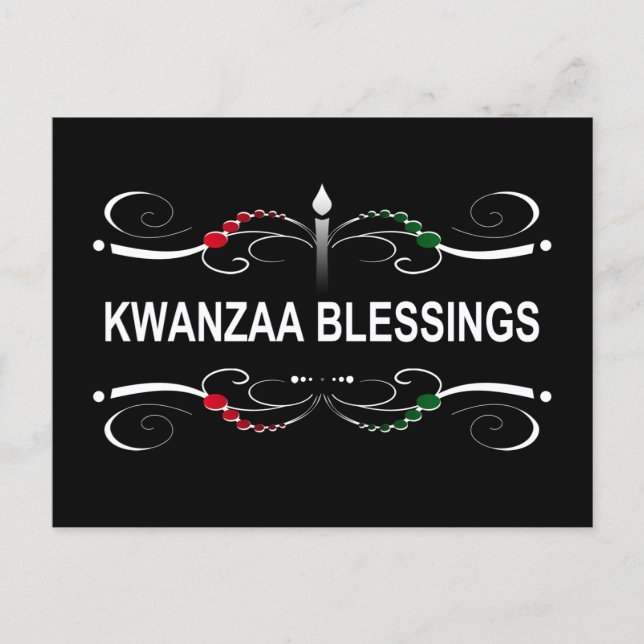 Postal bendiciones sofisticadas de kwanzaa (Anverso)