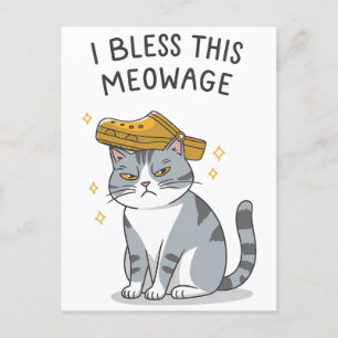 Postal Bendigo este matrimonio de Meowage divertido gato