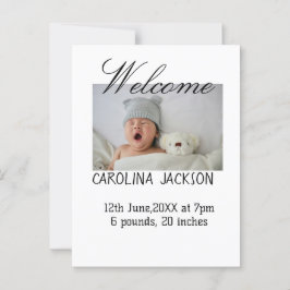 Postal Bendita foto del nacimiento del anuncio de nacimie