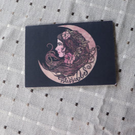 Postal Bendita sea la diosa de la luna arte pagano