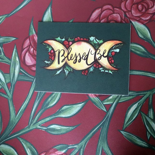 Postal Bendita sea la diosa de la triple luna Holly Yule (Subido por el creador)