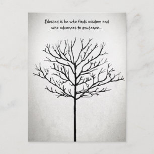 Postal Bendito es Aquel que busca la Sabiduría un Árbol d
