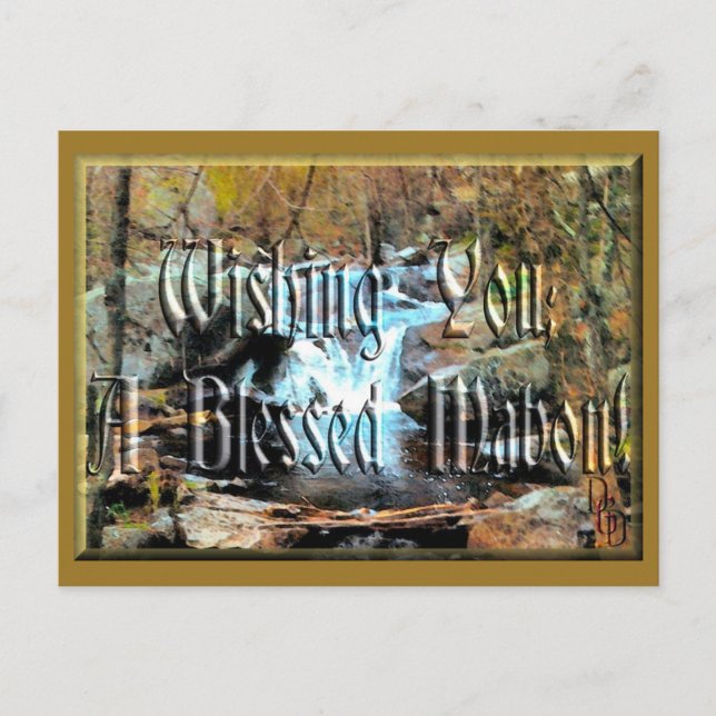 Postal Bendito Mabon (Anverso)