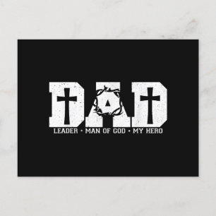 Postal Bendito Padre Papá Cruz Cristiano Religioso Padre