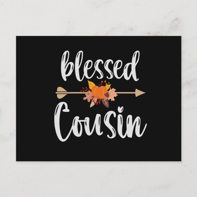 Postal Bendito primo lindo familia caída idea de regalo (Anverso)