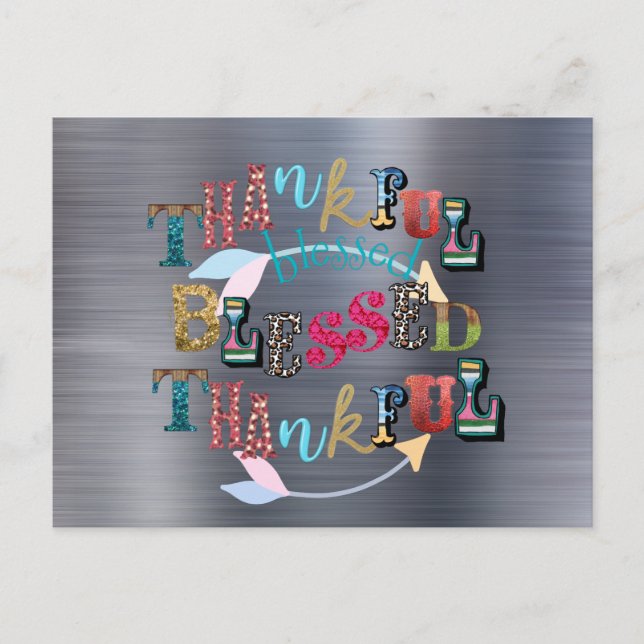 Postal Bendito y agradecido (Anverso)