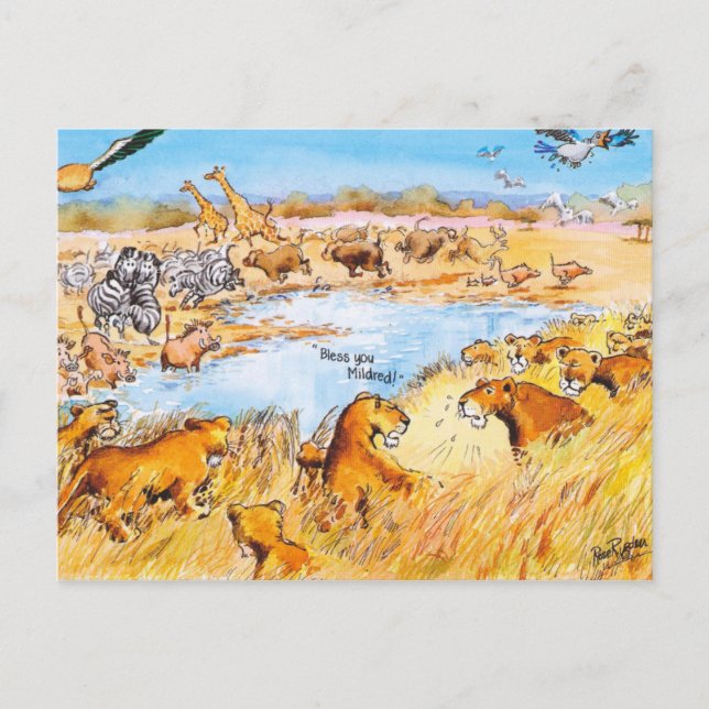 Postal ¡benditos! (Anverso)