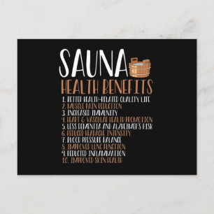 Postal Beneficios de la salud de la sauna