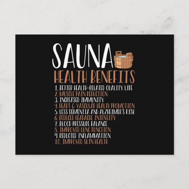 Postal Beneficios de la salud de la sauna (Anverso)