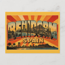 Postal Benidorm España Rascacielos Playa