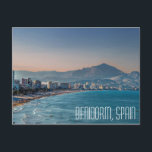 Postal Benidorm, tiro costero de España<br><div class="desc">Benidorm,  imagen costera de España ,  del diseñador Brad Hines</div>