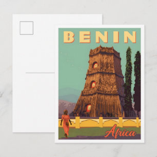 Postal Benín África Viajes Antiguos