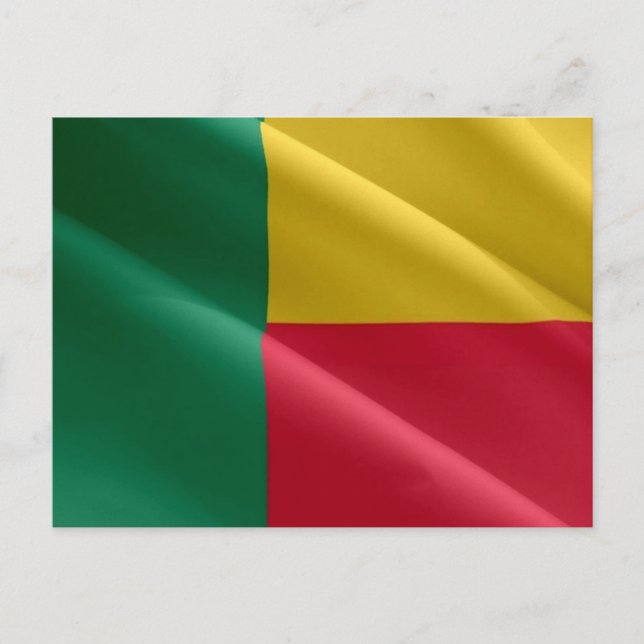 Postal Benín - Bandera ondeando - (Anverso)