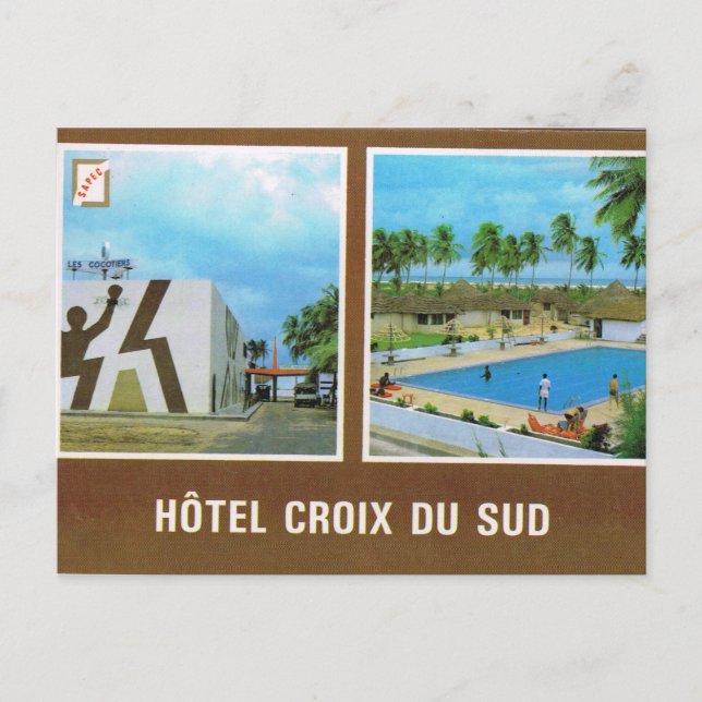 Postal Benín, Hotel de l Sud, Cotonú, (Anverso)