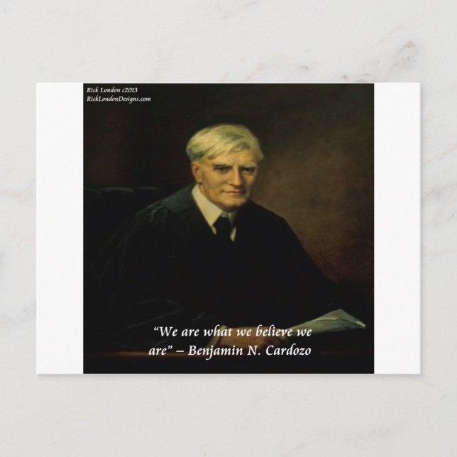 Postal Benjamin Cardozo "Quiénes Somos" Cita (Anverso)