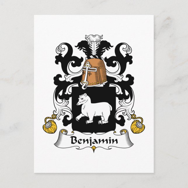 Postal Benjamin Family Crest (Anverso)