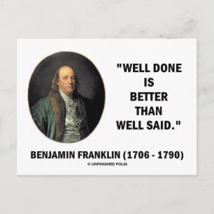 Postal Benjamin Franklin Bien Hecho Que Bien Dicho