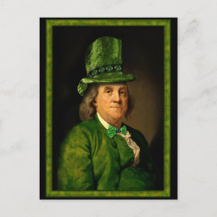 Postal Benjamin Franklin Clover St Patrick's Day