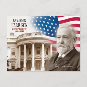 Postal Benjamin Harrison - 23° Presidente de los Estados 