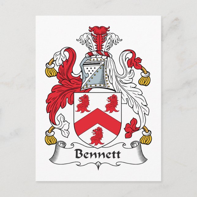 Postal Bennett Family Crest (Anverso)
