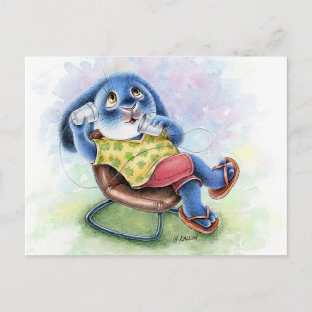 Postal Benny Blue - Habla lo que quieras escuchar con la  (Anverso)