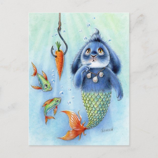 Postal Benny Blue - Merbunny (Anverso)