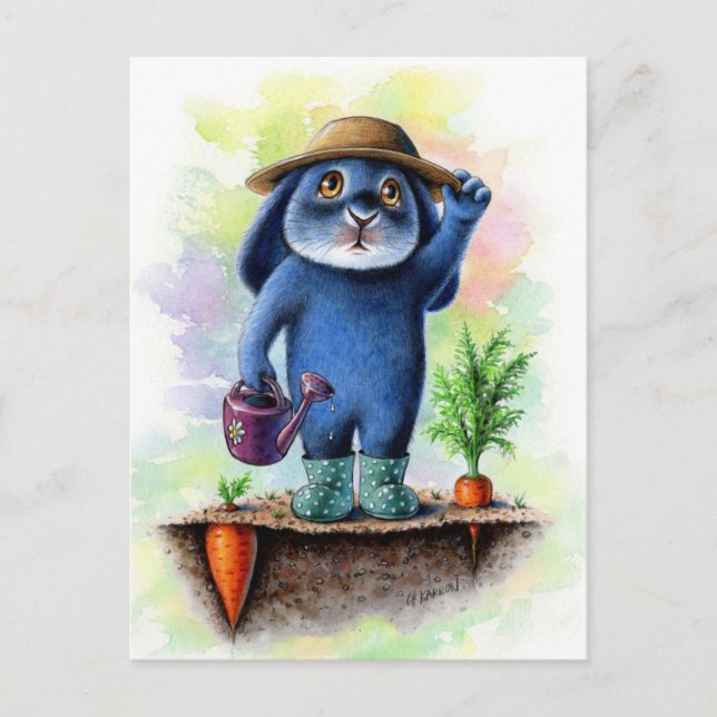 Postal Benny Blue - Postcard de jardinería (Anverso)