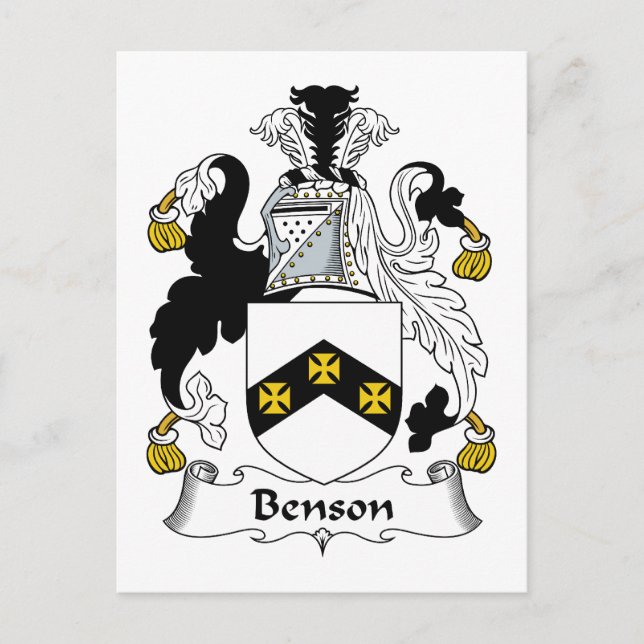 Postal Benson Family Crest (Anverso)