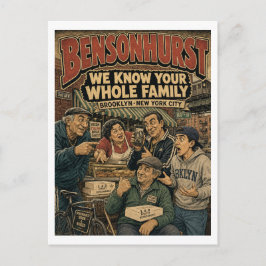 Postal Bensonhurst Brooklyn Ciudad de Nueva York Habitual
