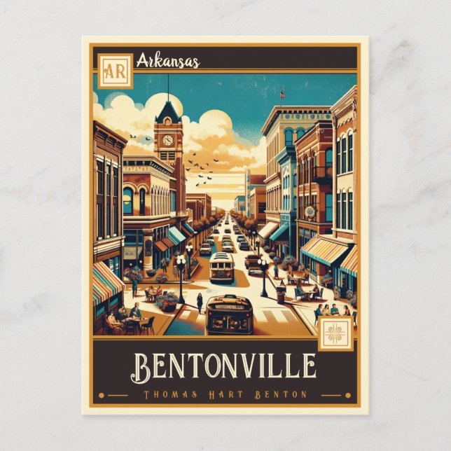 Postal Bentonville, Arkansas | Vintage (Anverso)