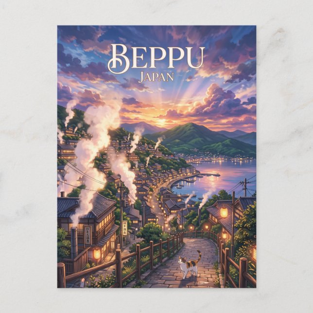 Postal Beppu, Japón (Anverso)