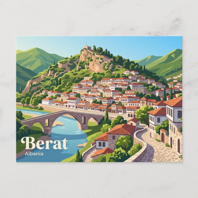 Postal Berat, Albania (Anverso)
