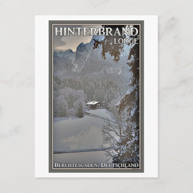 Postal Berchtesgaden - Hinterbrand Lodge (Anverso)