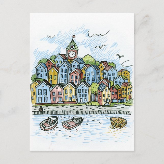 Postal Bergen (Anverso)