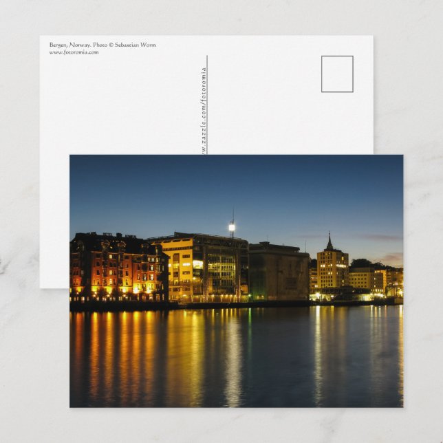 Postal Bergen Noruega (Anverso / Reverso)