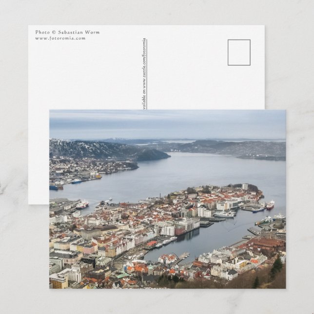 Postal Bergen Noruega (Anverso / Reverso)