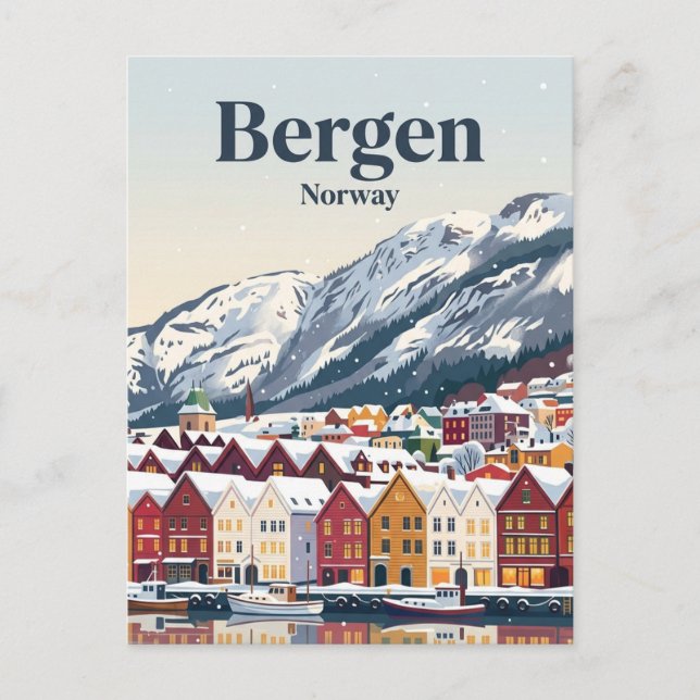 Postal Bergen, Noruega (Anverso)