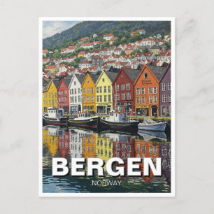 Postal Bergen Noruega Viajes
