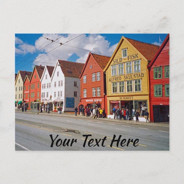 Postal Bergen personalizable, Noruega (Anverso)