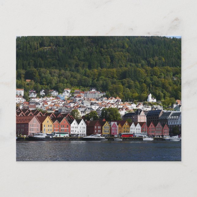 Postal Bergen Waterfront, Noruega (Anverso)