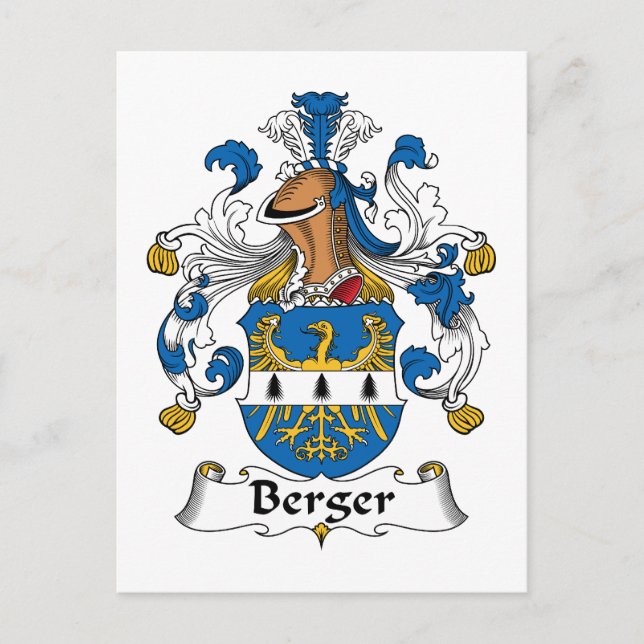 Postal Berger Family Crest (Anverso)