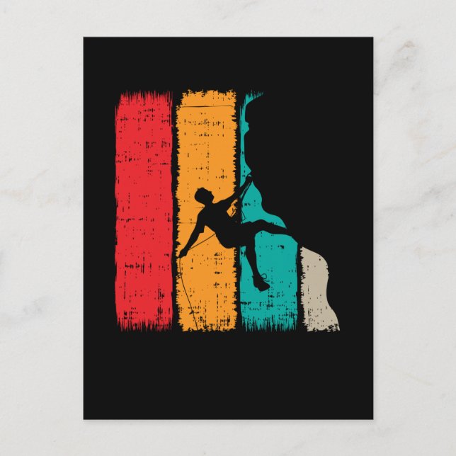 Postal Bergsteiger Retro Vintage Klettern Bouldern (Anverso)